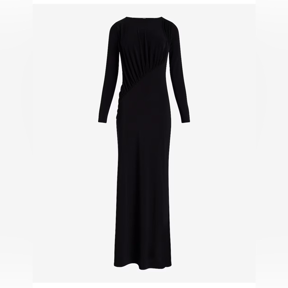 π© SOLD - Express Pleated Long Sleeve Cocktail Gown - Picture 7 of 7